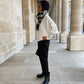 Pull en maille manches chauve-souris