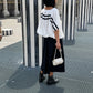 Blouse ample avec rayures - White