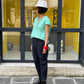 Top/Blouse Aqua vert ou rose