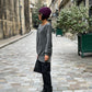 Pull en velours - Rayures